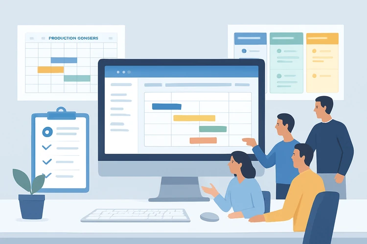 Project management system for content production agency.