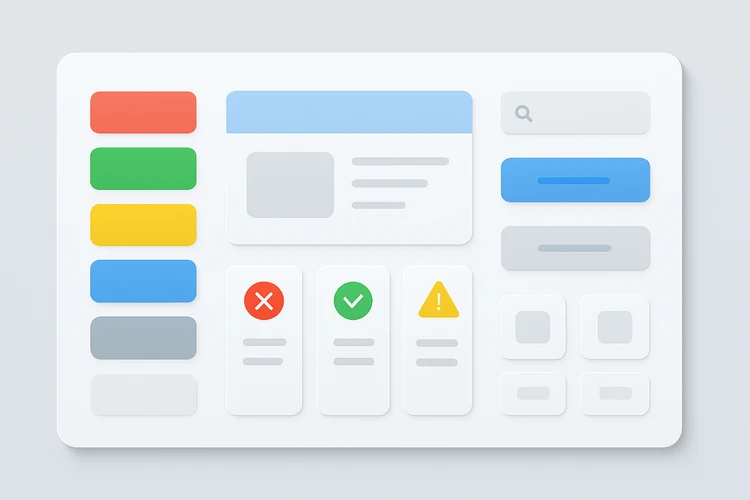 Semantic color system for dashboard status states.