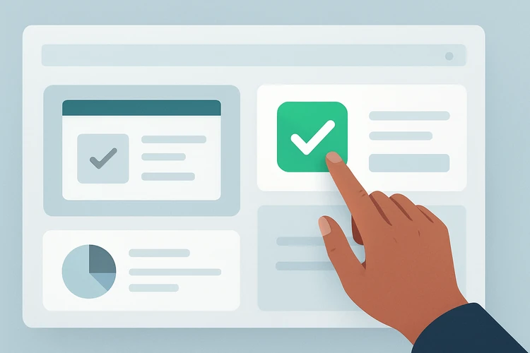 Micro-interaction confirming a successful user action.